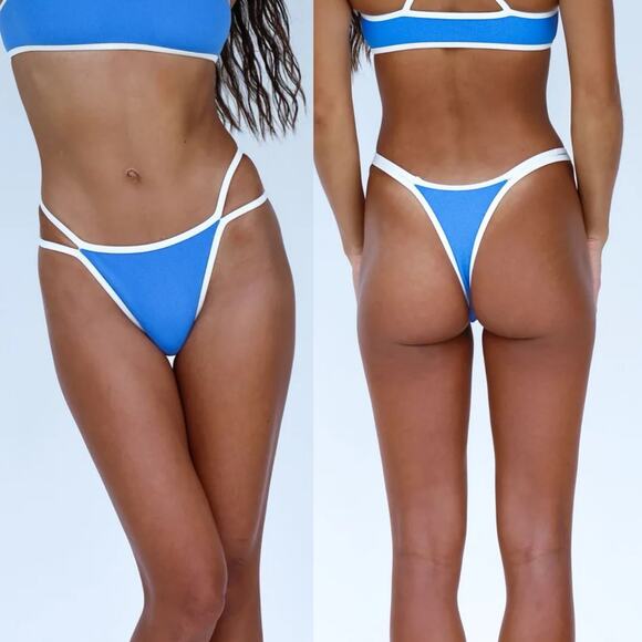 Strait Other - Strait The Label Bikini Blue Crush Terry Bottom XS NWT